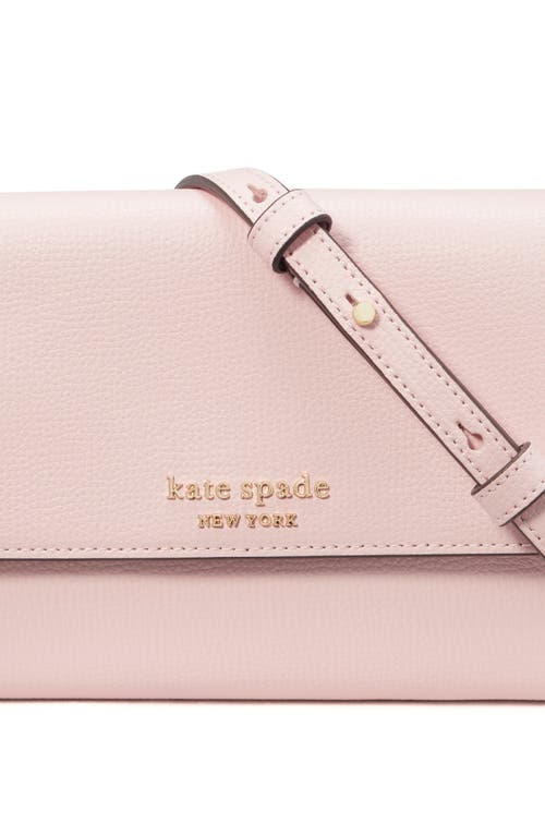 Shop Kate Spade New York Carlyle Leather Wallet On A Chain In Crepe Pink