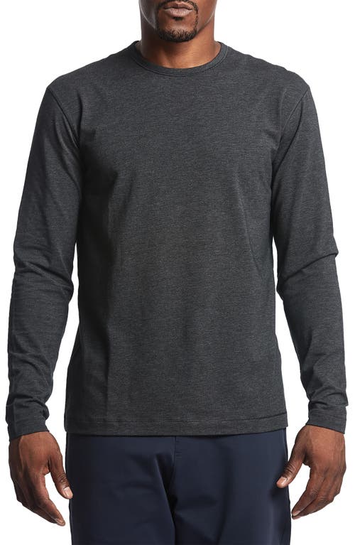 Go-To Long Sleeve Performance T-Shirt in Heather Charcoal