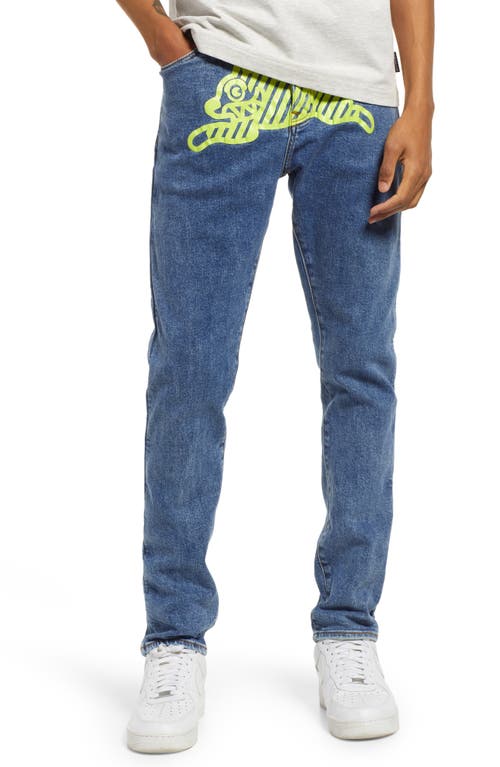 ICECREAM Neon Lime Jeans Med Blue Wash at Nordstrom,