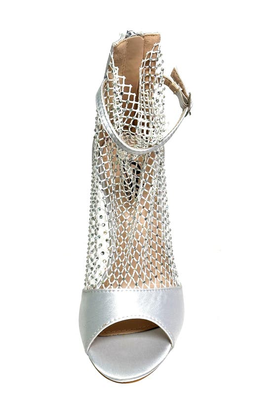 Shop Lady Couture Ariana Mesh Heel Sandal In Silver