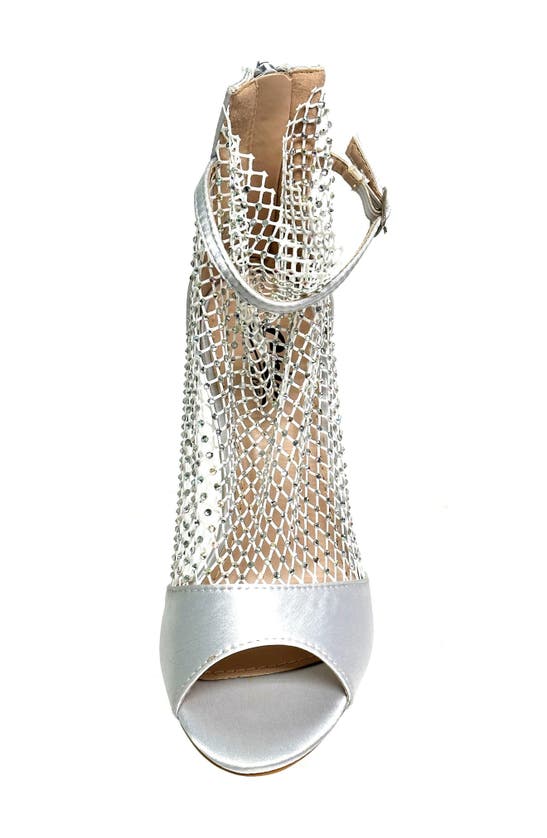Lady Couture Ariana Mesh Heel Sandal In Silver