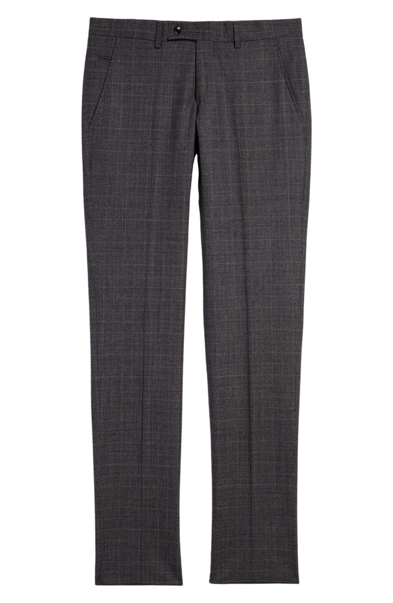 Ted Baker London Jerome Deco Plaid Stretch Flat Front Wool Blend Pants ...