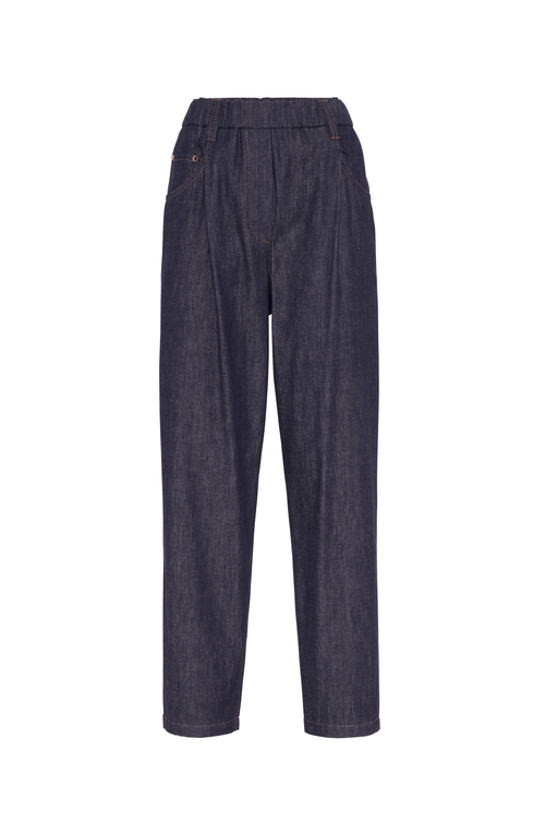 Shop Brunello Cucinelli Five-pocket Track Trousers In Blue