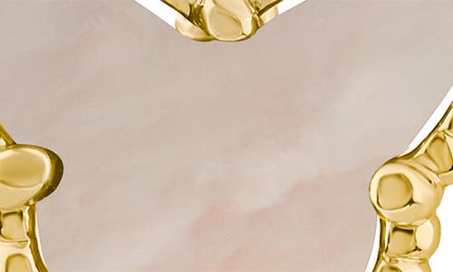 Kenneth Jay Lane Cz By  Cz Pavé Butterfly & Clover Flex Drop Earrings In Mother Of Pearl/gold