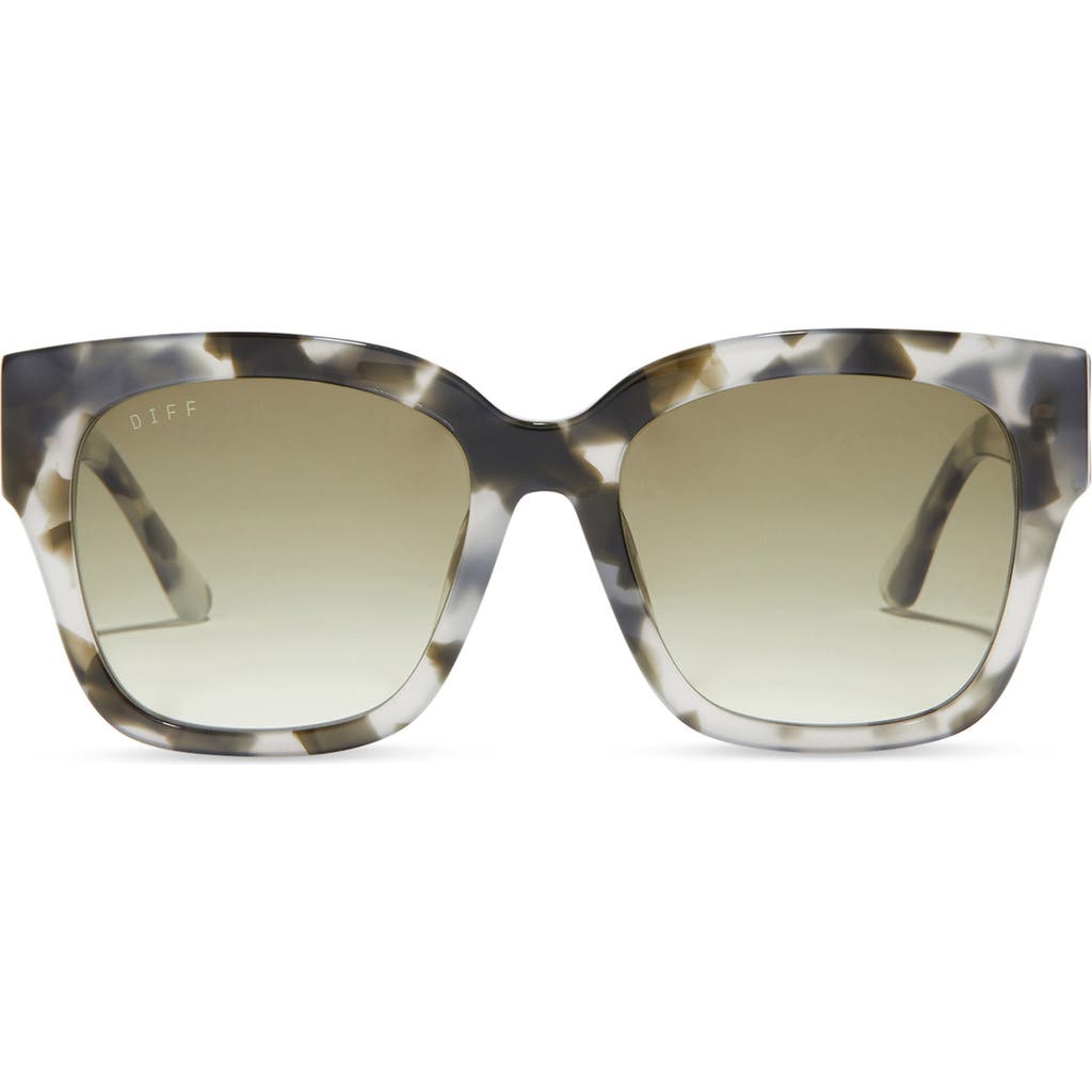 Diff Bella Ii 54mm Polarized Gradient Square Sunglasses In Kombu/olive Gradient