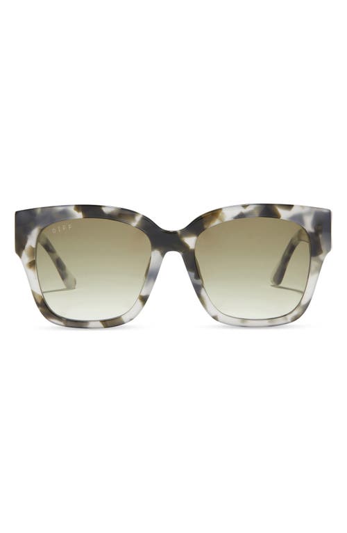 DIFF Bella II 54mm Polarized Gradient Square Sunglasses in Kombu/Olive Gradient at Nordstrom