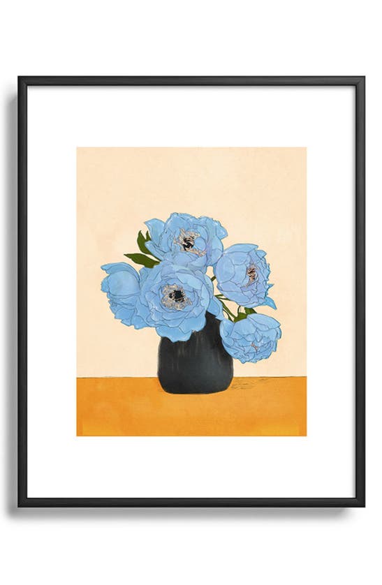 DENY DESIGNS DENY DESIGNS BOUQUET GIFT BLUE FRAMED ART PRINT 