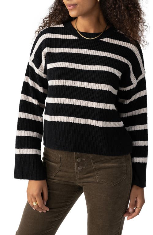 Shop Sanctuary Chilly Out Chenille Sweater In Black/rawhide Stripe