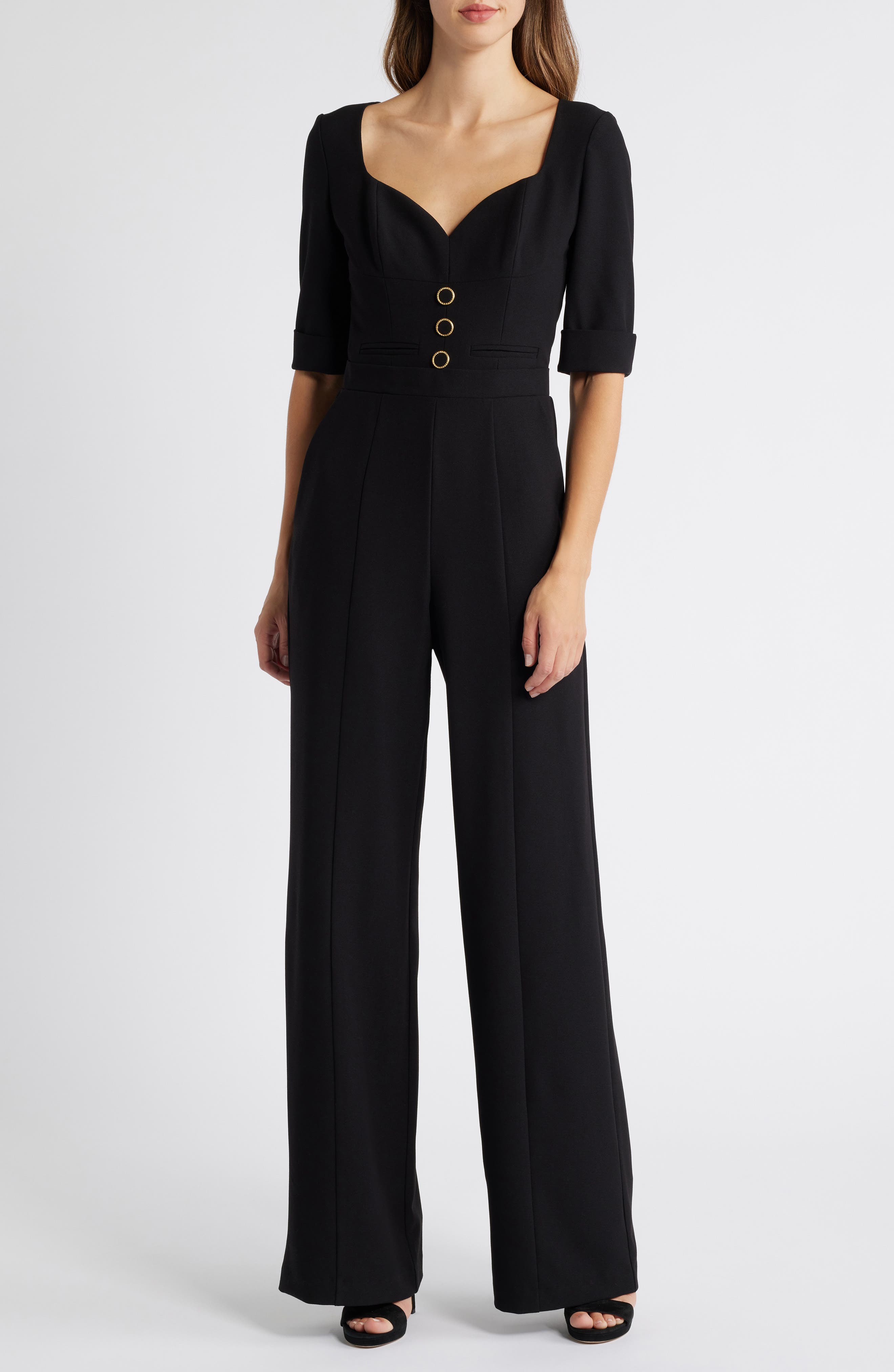 Black Halo Kerry Wide Leg Jumpsuit 