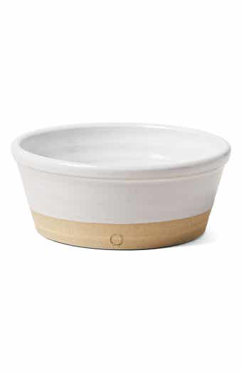 Farmhouse Pottery Farm Large Dog Bowl in White