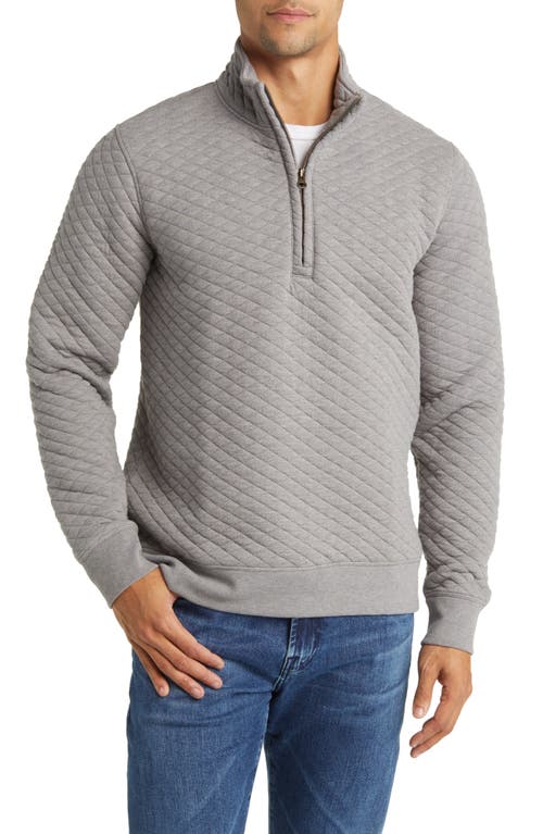 Half Zip Sweatshirt in Medium Grey