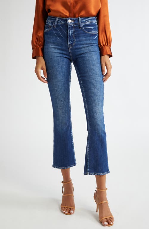 Shop L Agence L'agence Tati High Waist Crop Micro Bootcut Jeans In Desoto