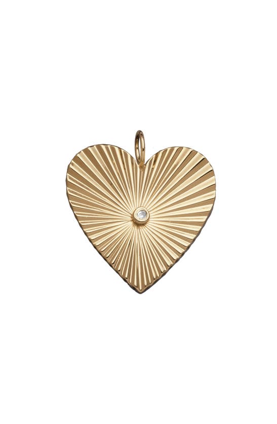 Shop Jennifer Zeuner Sheldon Heart Charm In 14k Yellow Gold Plated Silver