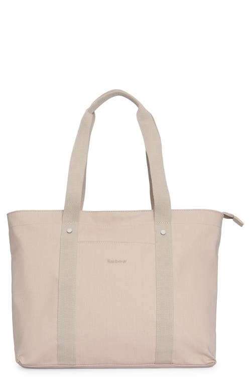 Olivia Cotton Tote Bag in Light Sand