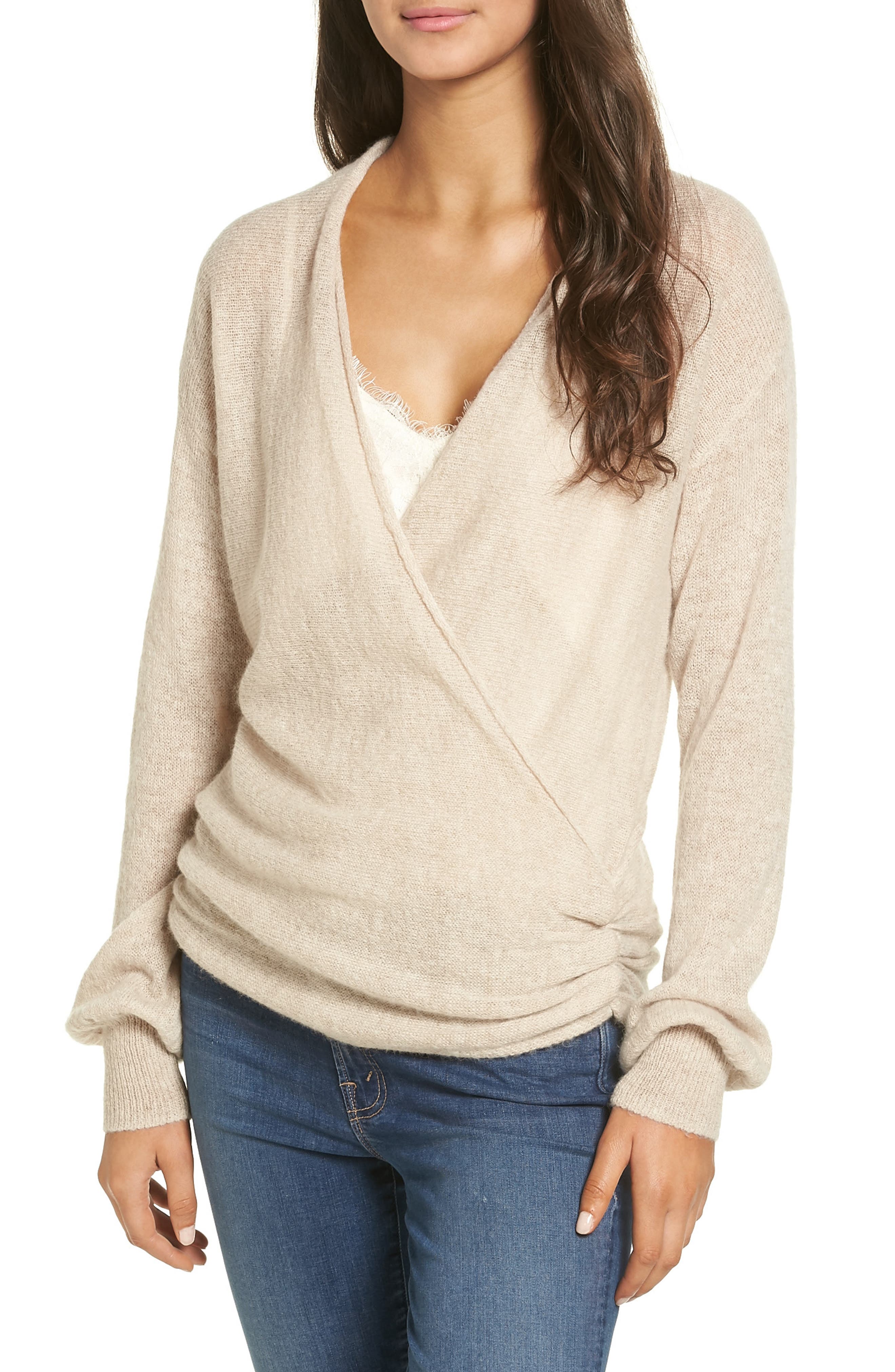 Leith Wrap Front Sweater Nordstrom