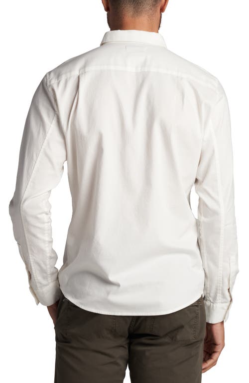 Shop Rowan Henrick Cotton Oxford Button-down Shirt In White