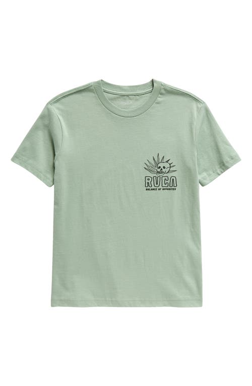 RVCA Kids' Deserted Graphic T-Shirt in Green Haze