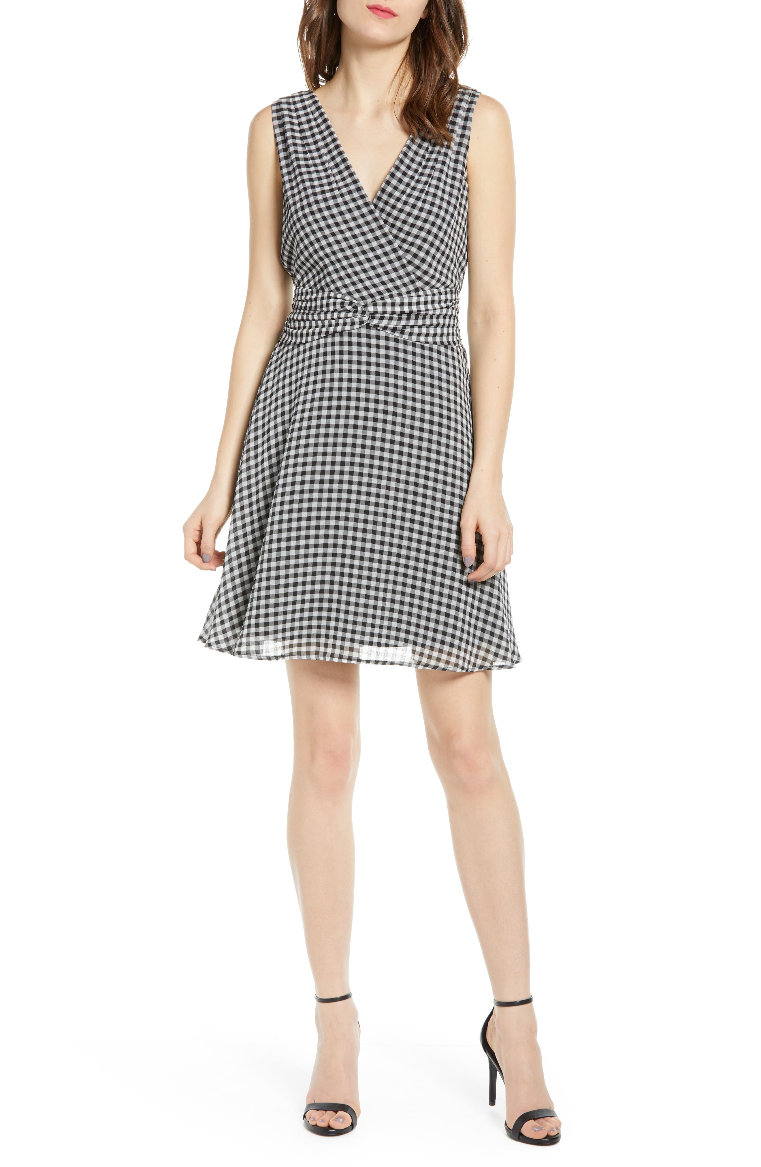 Bailey 44 Danish Gingham Minidress, Black