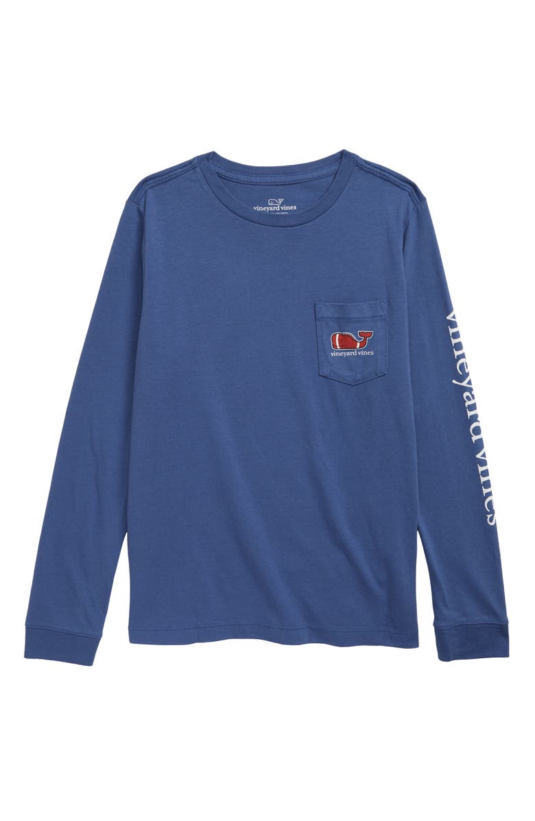 Vineyard Vines Football Whale Pocket T Shirt Toddler Boys