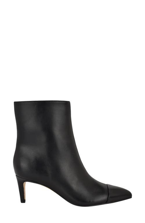 Shop Calvin Klein Gentley Pointed Cap Toe Bootie In Black