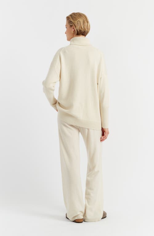 Chinti & Parker Pure Cashmere Roll Neck Sweater In Cream
