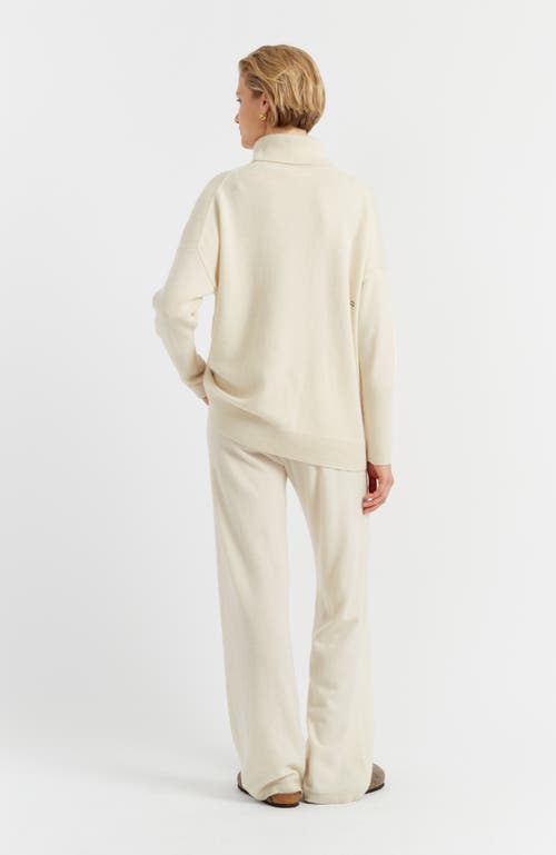 Shop Chinti & Parker Pure Cashmere Roll Neck Sweater In Cream