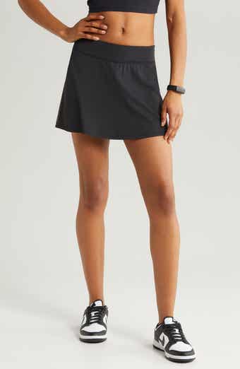 SPANX Skirt Large Skort Black Get Moving Tennis Short UPF Athletic Women