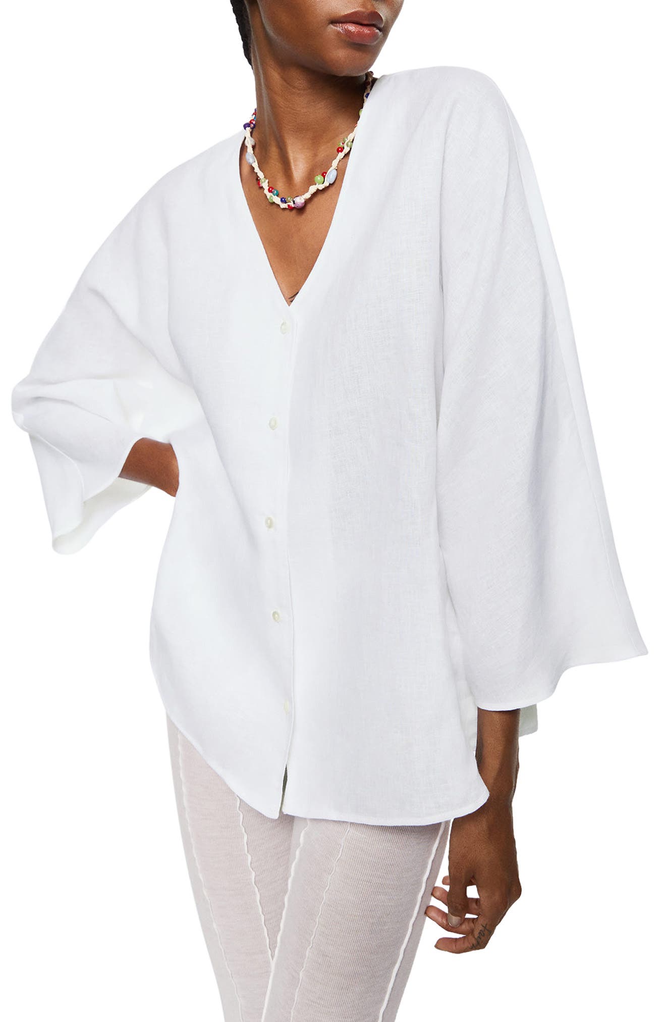 White S WOMEN FASHION Shirts & T-shirts Lace openwork Mango blouse discount 95% 