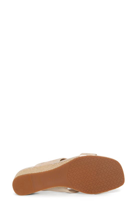 Shop Nydj Contessa Wedge Slide Sandal In Sand Light Gold