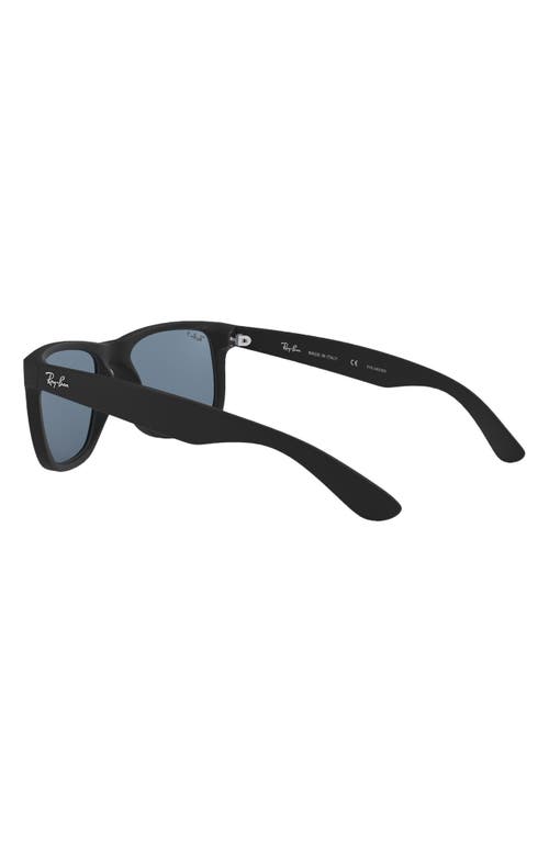 Shop Ray Ban Ray-ban Justin 54mm Polarized Sunglasses In Black Rubber/dark Blue