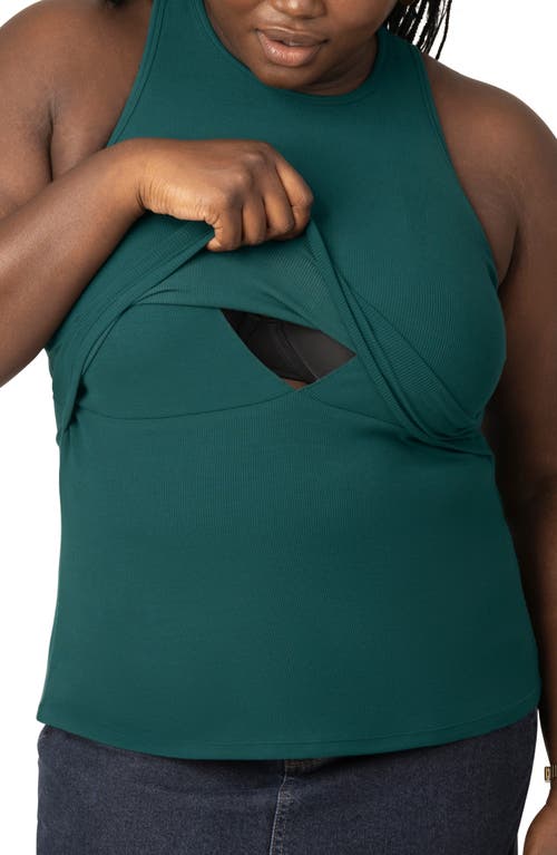 Shop Kindred Bravely Racerback Maternity/nursing Tank In Evergreen