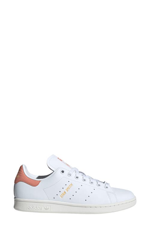 Shop Adidas Originals Adidas Primegreen Stan Smith Sneaker In White/wonder Clay/spark