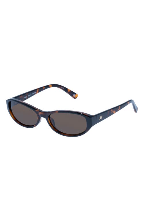 Shop Le Specs Don't Cha 56mm Oval Sunglasses In Tort