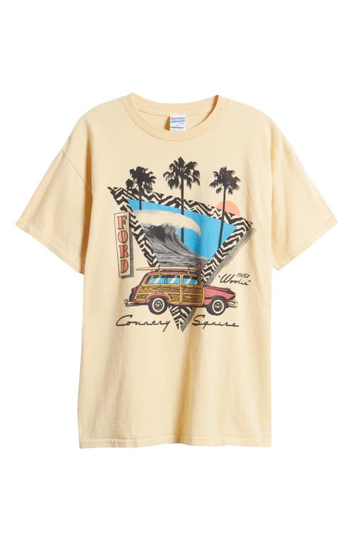 JUNK FOOD JUNK FOOD FORD 1951 WOODIE COTTON GRAPHIC T-SHIRT 