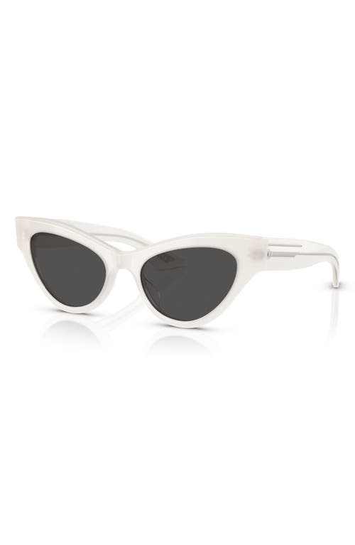 Oliver Peoples X Khaite 54mm Cat Eye Sunglasses In White Grey