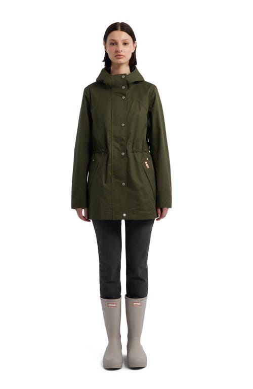 Shop Hunter Adela Classic Waterproof Rain Jacket In  Green