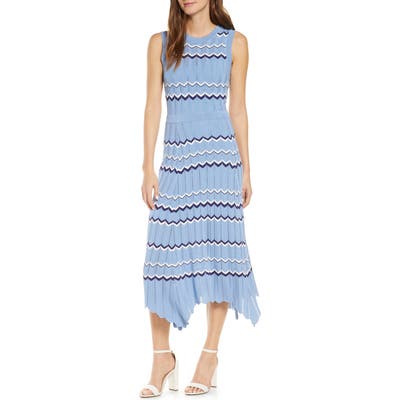 Adelyn Rae Kier Pointelle Sweater Dress, Blue