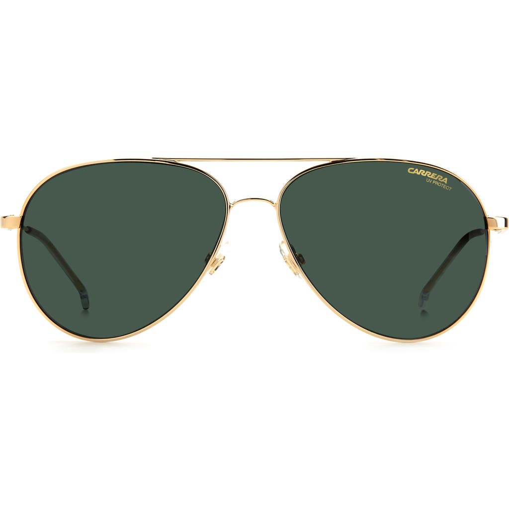 Carrera Eyewear 58mm Aviator Sunglasses In Gold/green