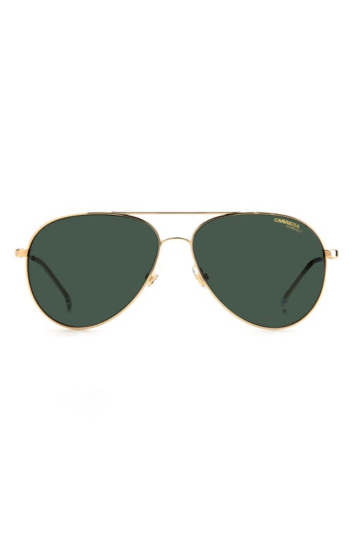 Shop Carrera Eyewear 58mm Aviator Sunglasses In Gold/green