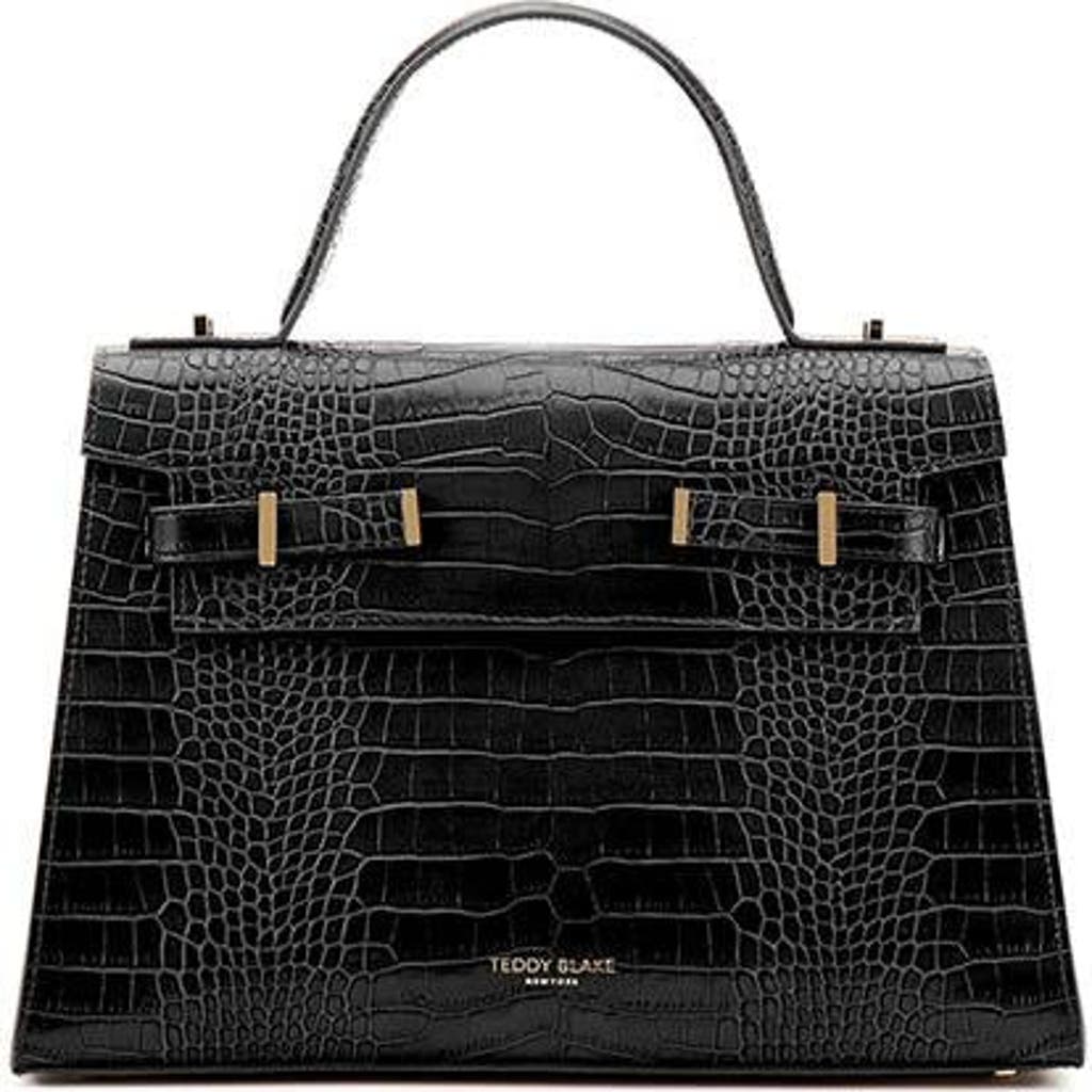 Teddy Blake Ava Croco Gold 14" In Black