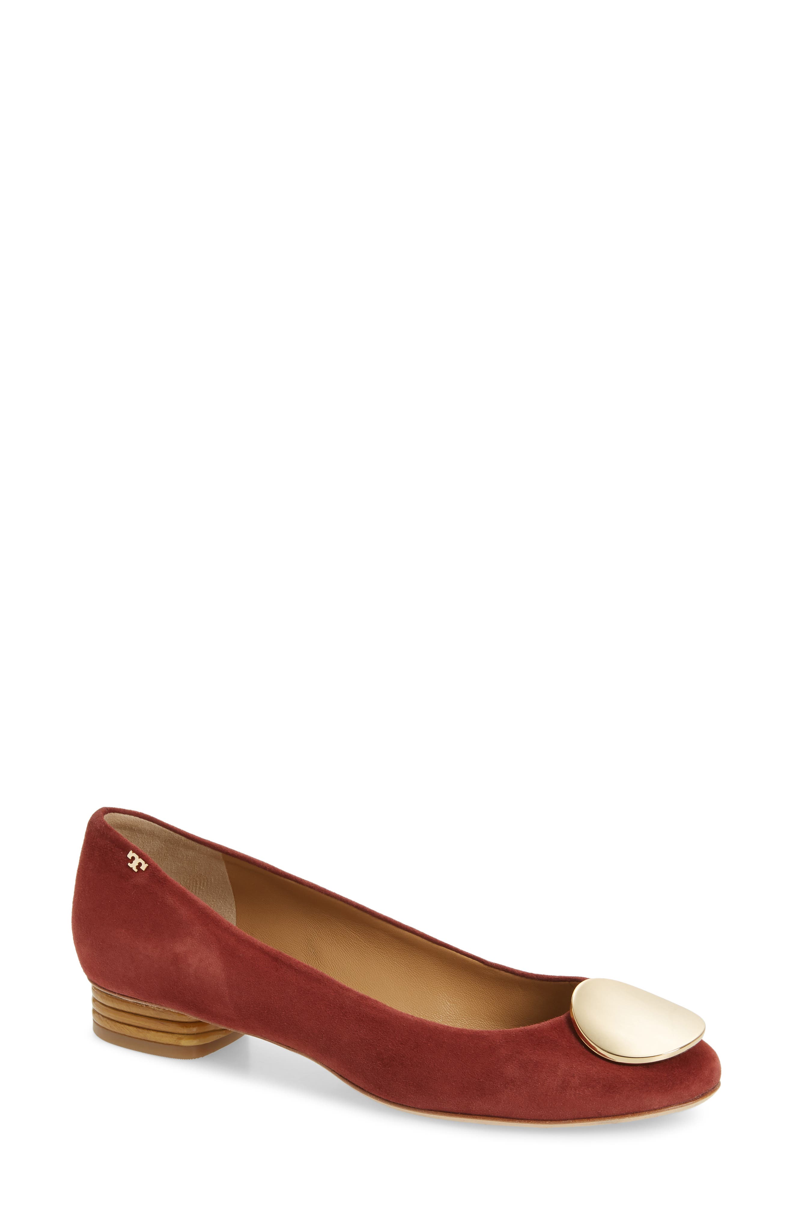 Tory Burch Patos Medallion Flat, Red