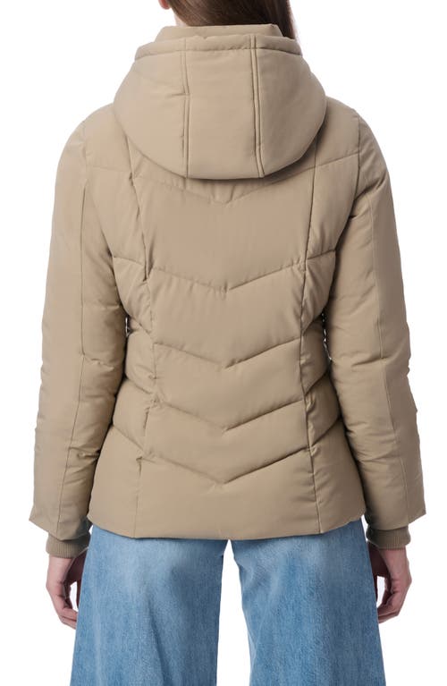 Bernardo Hooded Recycled Polyester Puffer Jacket In Moon Rock