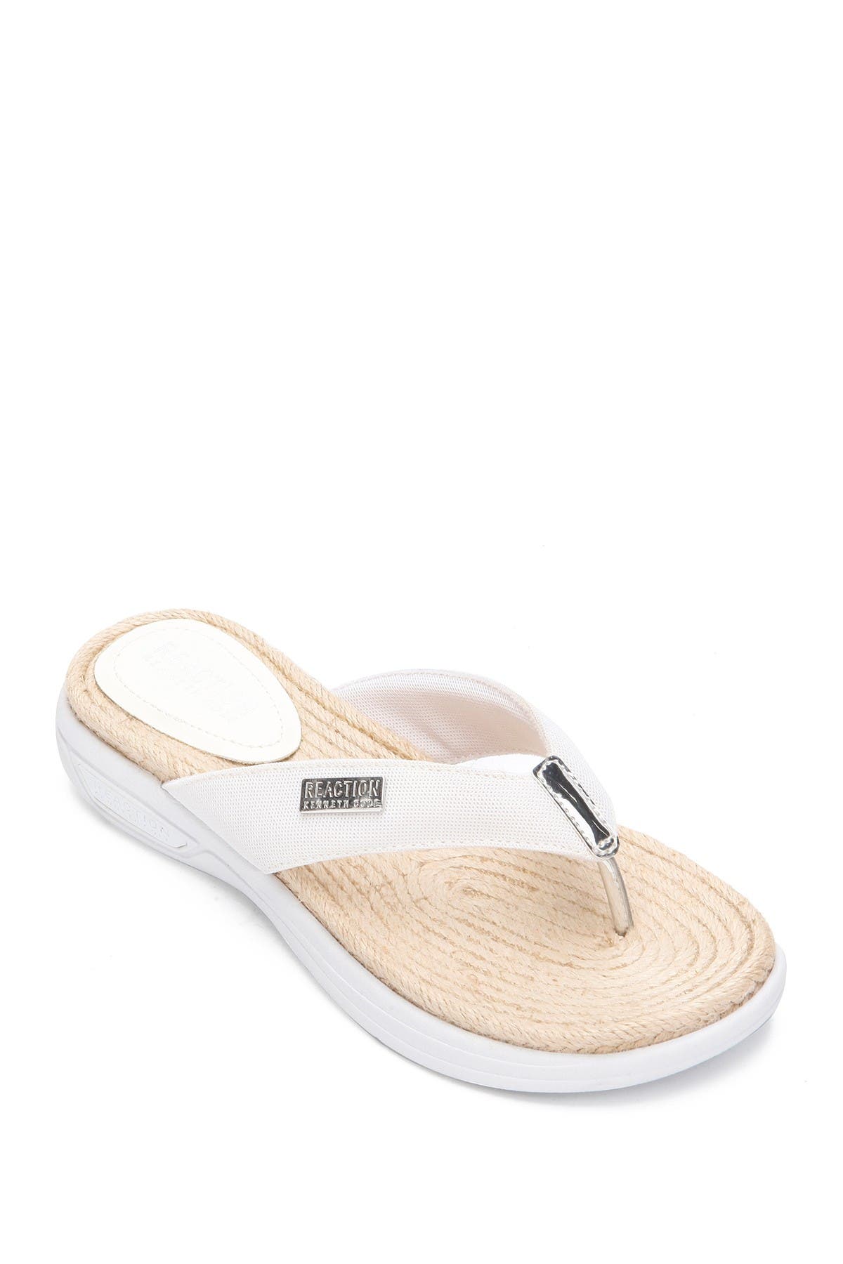 Kenneth Cole Reaction Ready Espadrille Flip-flop In White