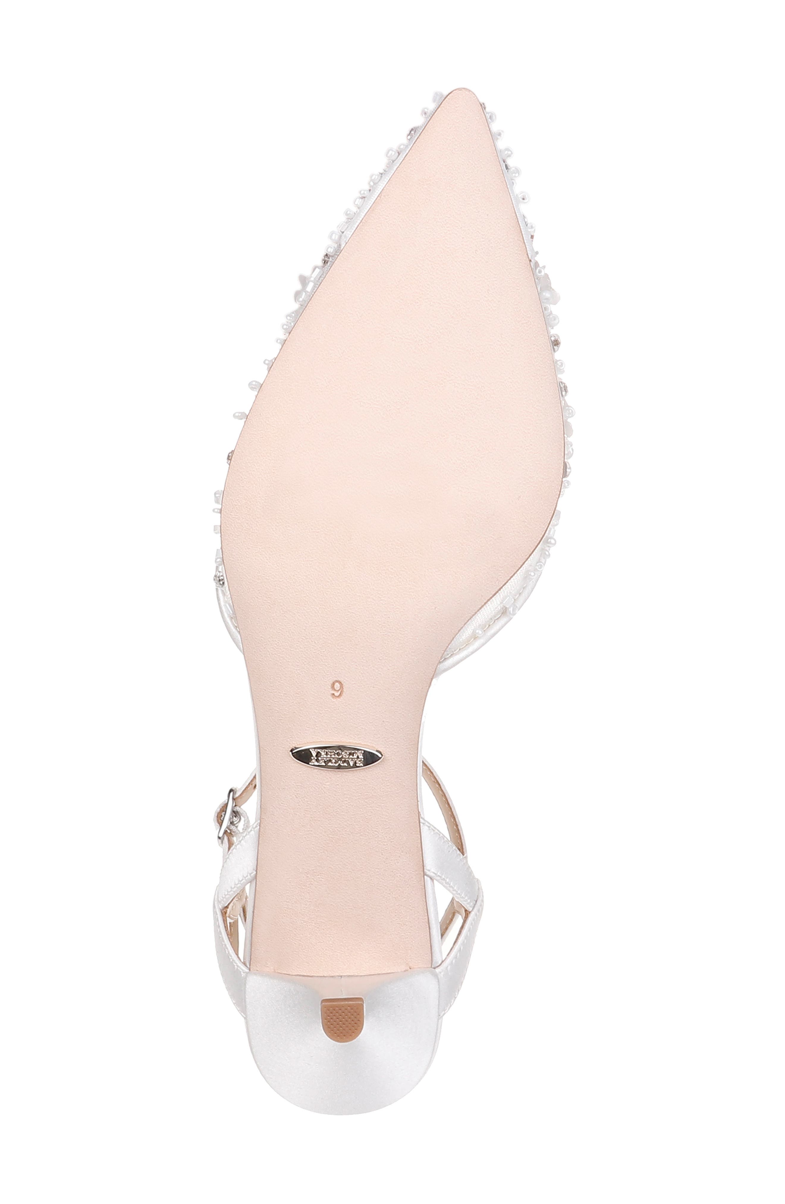 badgley mischka iris kitten heel slingback pump