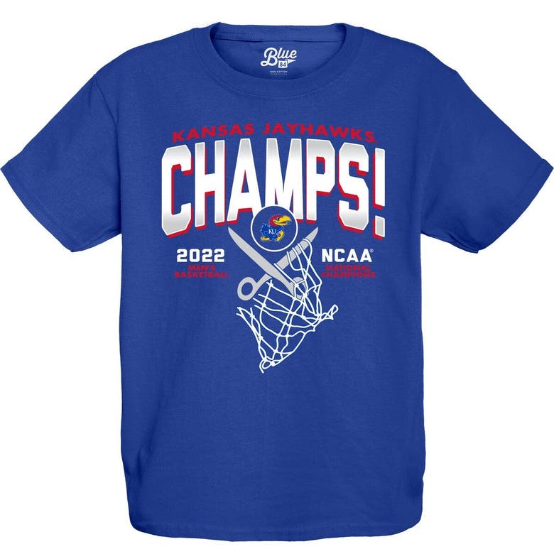 Blue 84 Basketball National Champions Cut The Net T-Shirt Royal