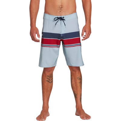 Volcom Lido Liney Stripe Board Shorts, Blue
