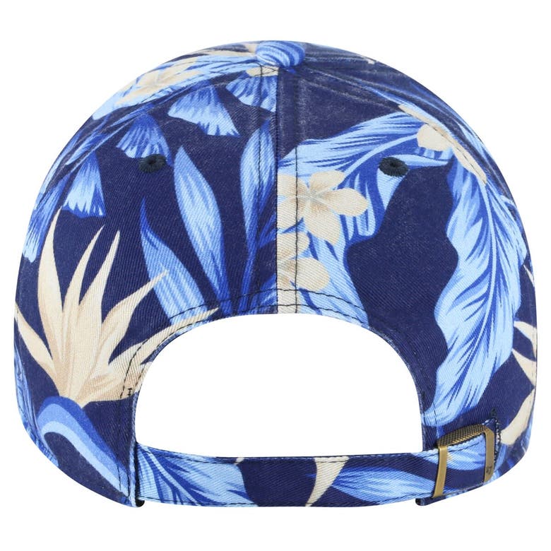 Shop 47 ' Navy Memphis Grizzlies Tropicalia Floral Clean Up Adjustable Hat