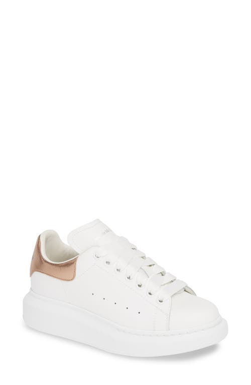 Shop Alexander Mcqueen Oversized Sneaker In Ivory/gold