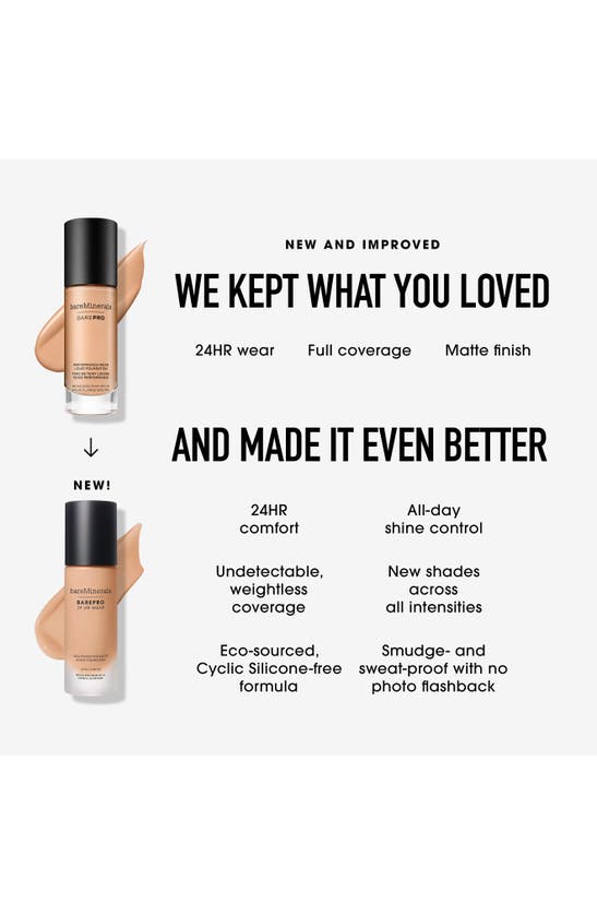 Shop Bareminerals ® Barepro 24hr Wear Skin-perfecting Matte Liquid Foundation Mineral Spf 20 Pa++ In Light 26 Cool