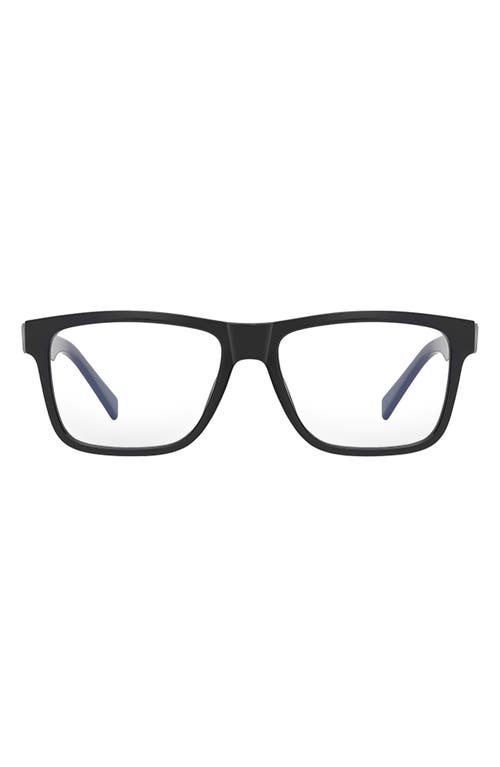 Parker 57mm Square Blue Light Blocking Glasses in Black